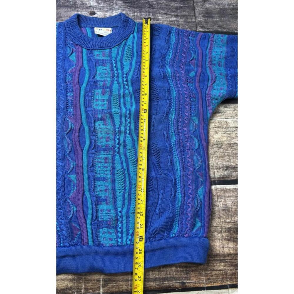 COOGI Multi-Blue Patterned Crewneck Sweater - Picture 12 of 15